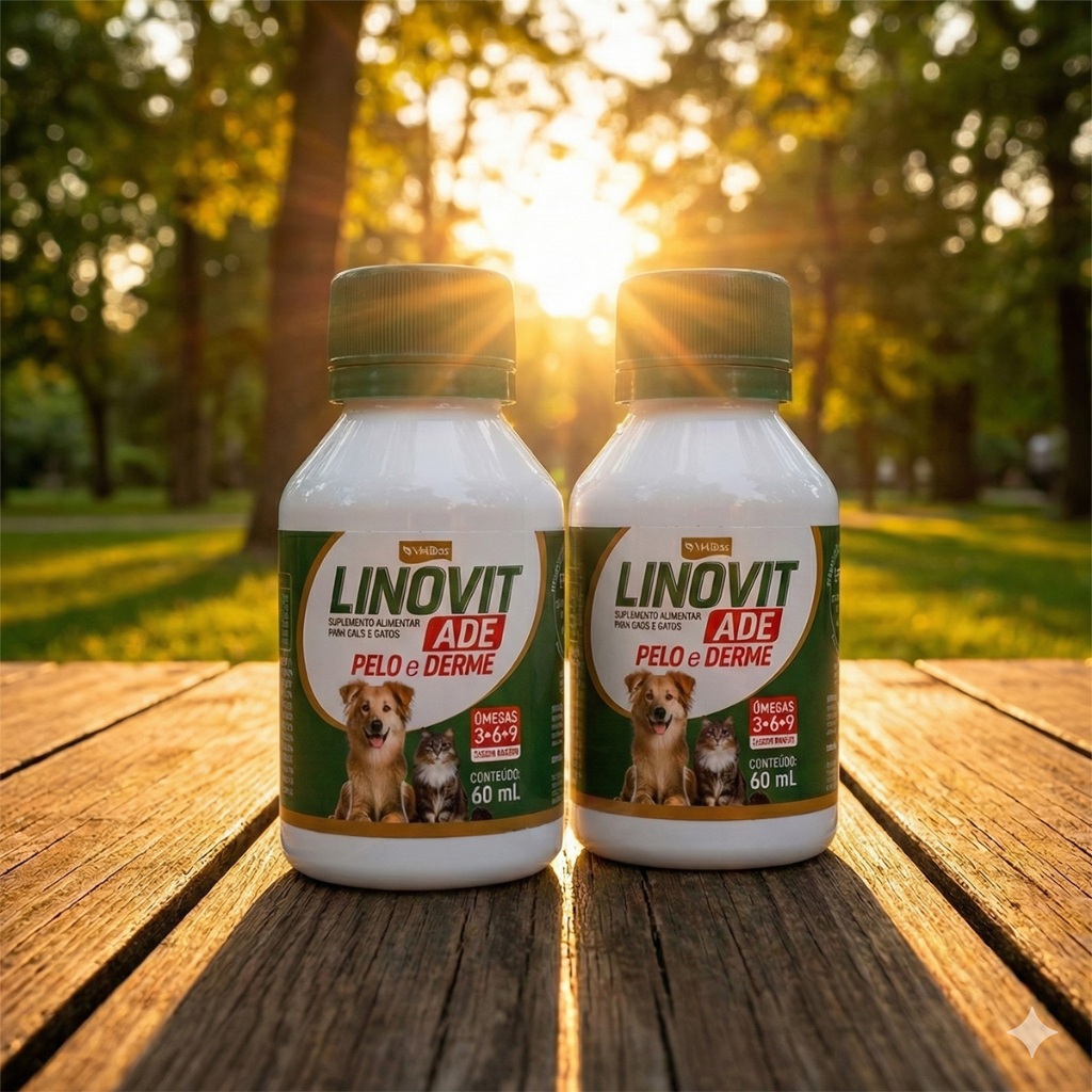 Kit 2x Linovit ADE 60ml | Suplemento Vitamínico para Cães e Gatos em Oferta na Shopee