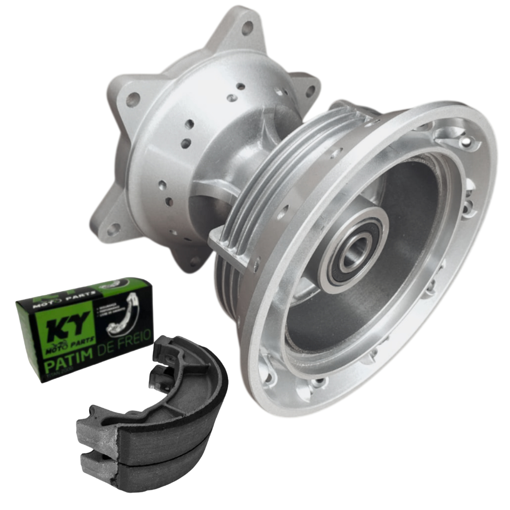 Cubo Roda Traseira Nxr Bros 125 150 160 Tambor Rolamento Batido + Lona