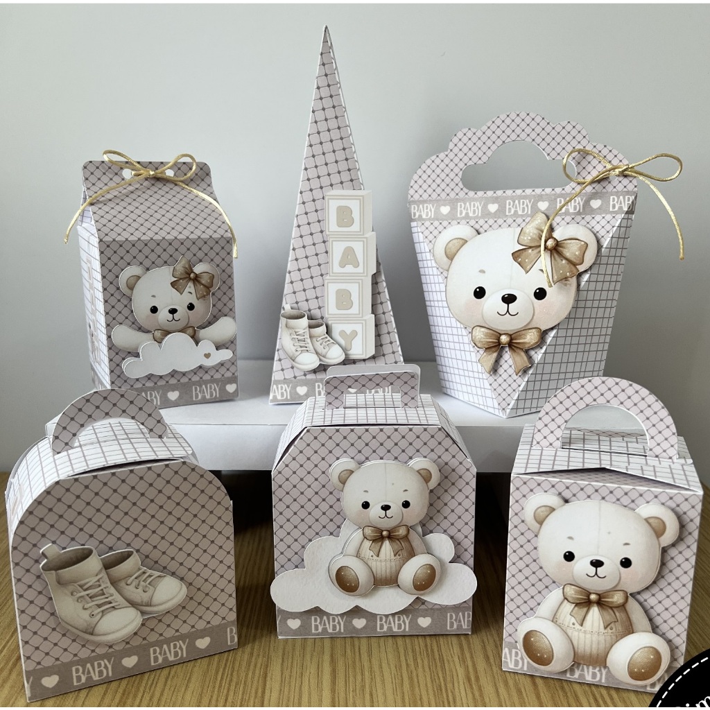 Kit Personalizado Ursinha - Ursinho - Chá Revelação Ursinho e Ursinha Neutro - PEGUE E MONTE