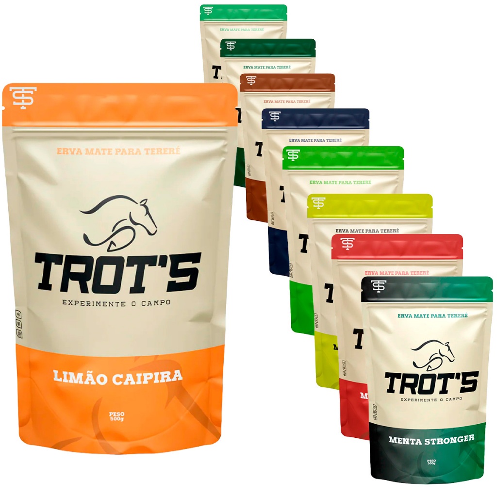 Kit com 10 Ervas Mate TROT'S 500ML - ESCOLHA SABORES
