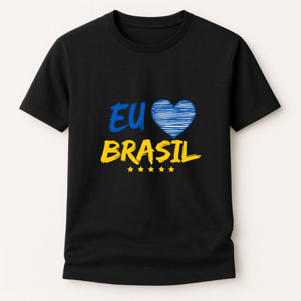 Camiseta Brasil Copa do Mundo 2026  Blusa Masculina e Feminina