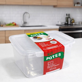 Kit 2 Potes Altos Transparentes Sem BPA Tampa com Dupla Trava Microondas Freezer Marmita Cozinha em Oferta na Shopee