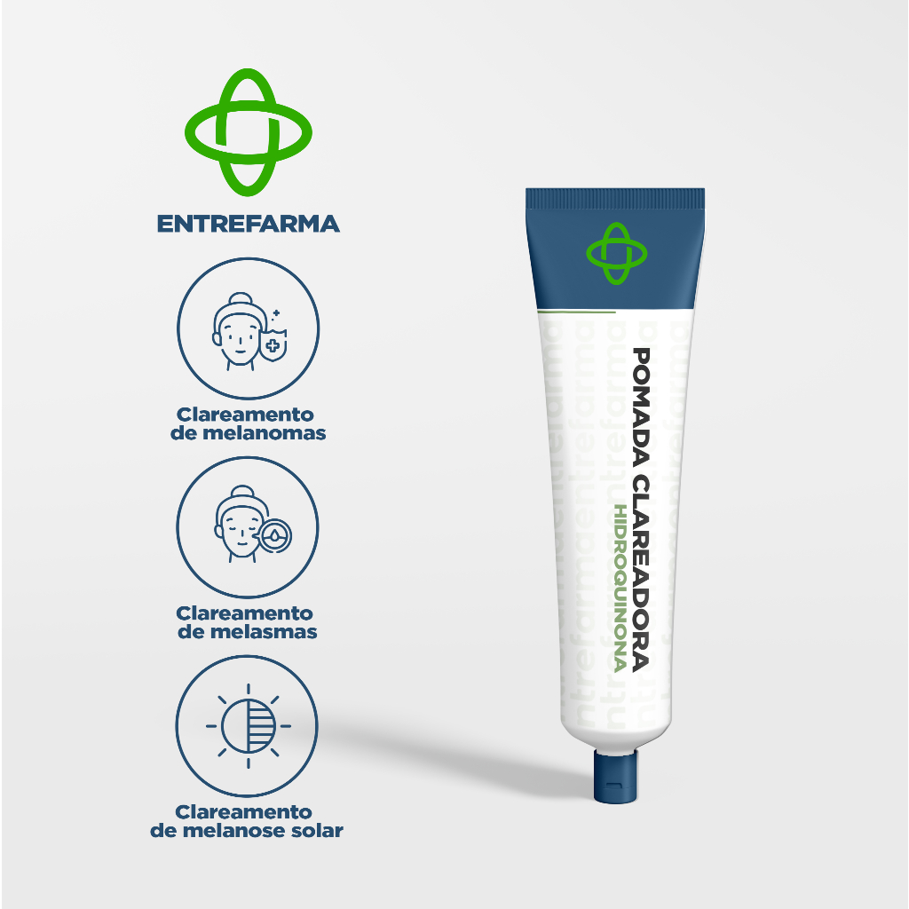 Pomada Facial Hidroqui para Auxílio no Clareamento de Manchas na Pele 15g