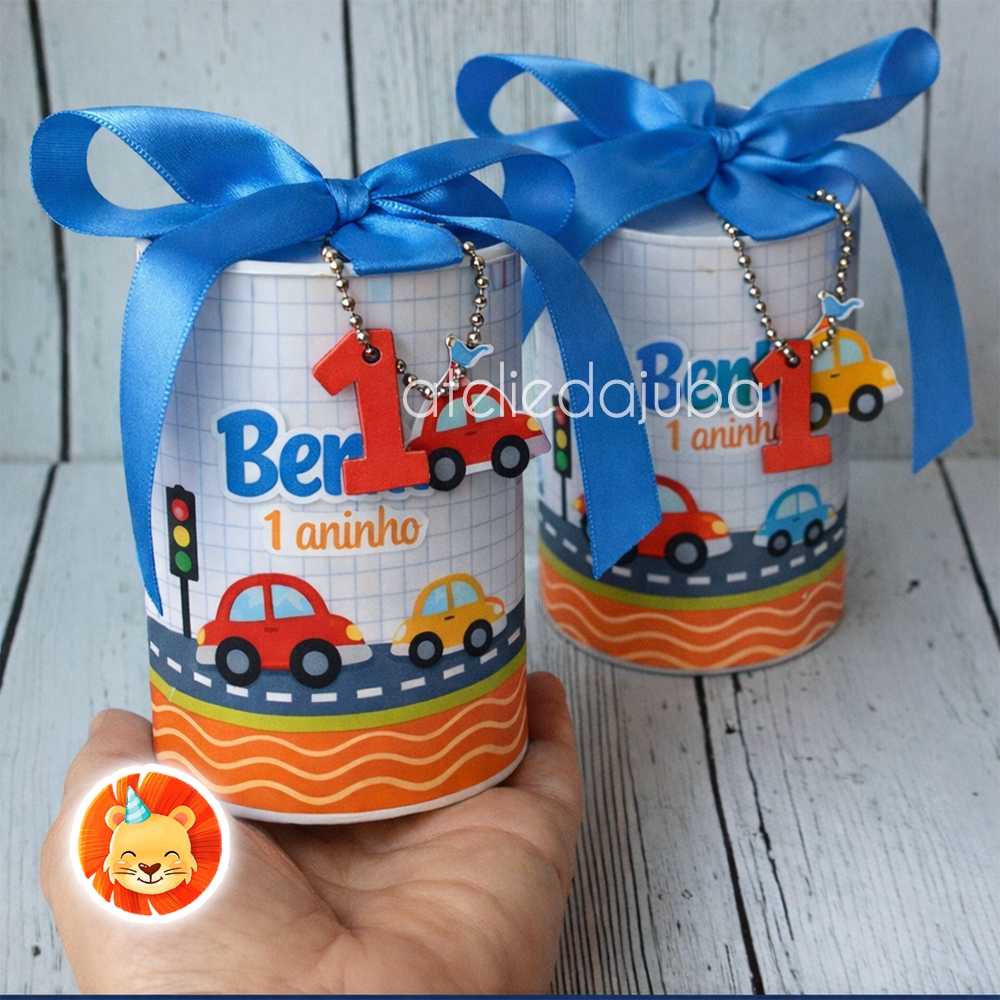 KIT Cofrinhos Personalizados - Carrinho Menino - 10 X 6cm