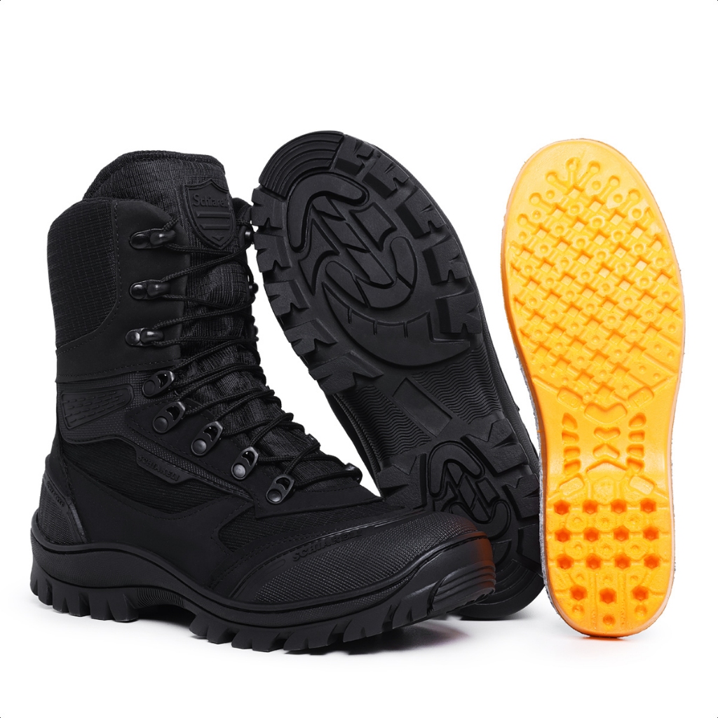 Bota Coturno 930 Militar Tático Masculina Cano Alto Motociclista Sintetico Proteção Segurança