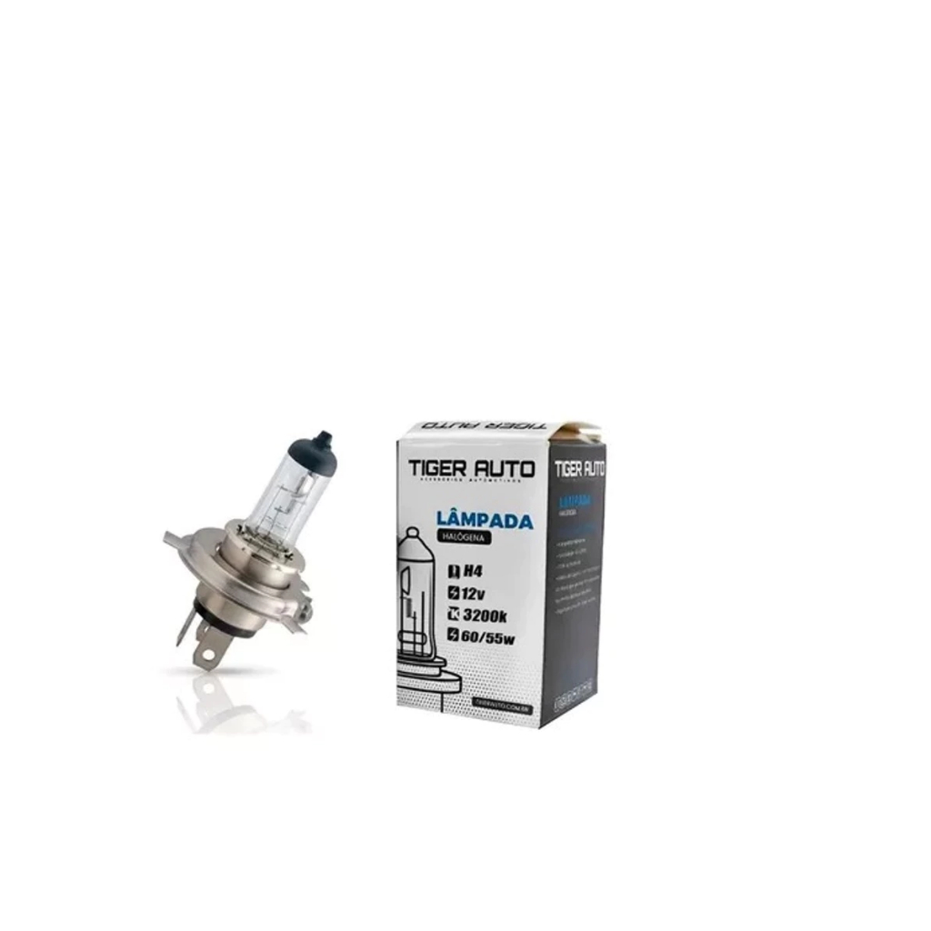 Par Lâmpada Farol Alto e Baixo H4 12v 55/60w Halógena Automotiva Alto E Baixo · foto 2
