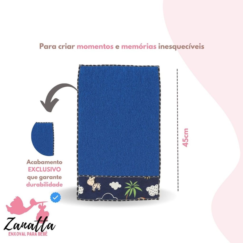 Kit 3 Unidades Toalha de Ombro Boca Babete Bebe Enxoval Menina Menino Rosa Azul Estampas
