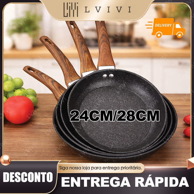 24/28CM-Frigideira antiaderente/fácil de limpar/revestimento antiaderente, adequada para fogões de indução/fogões a gás