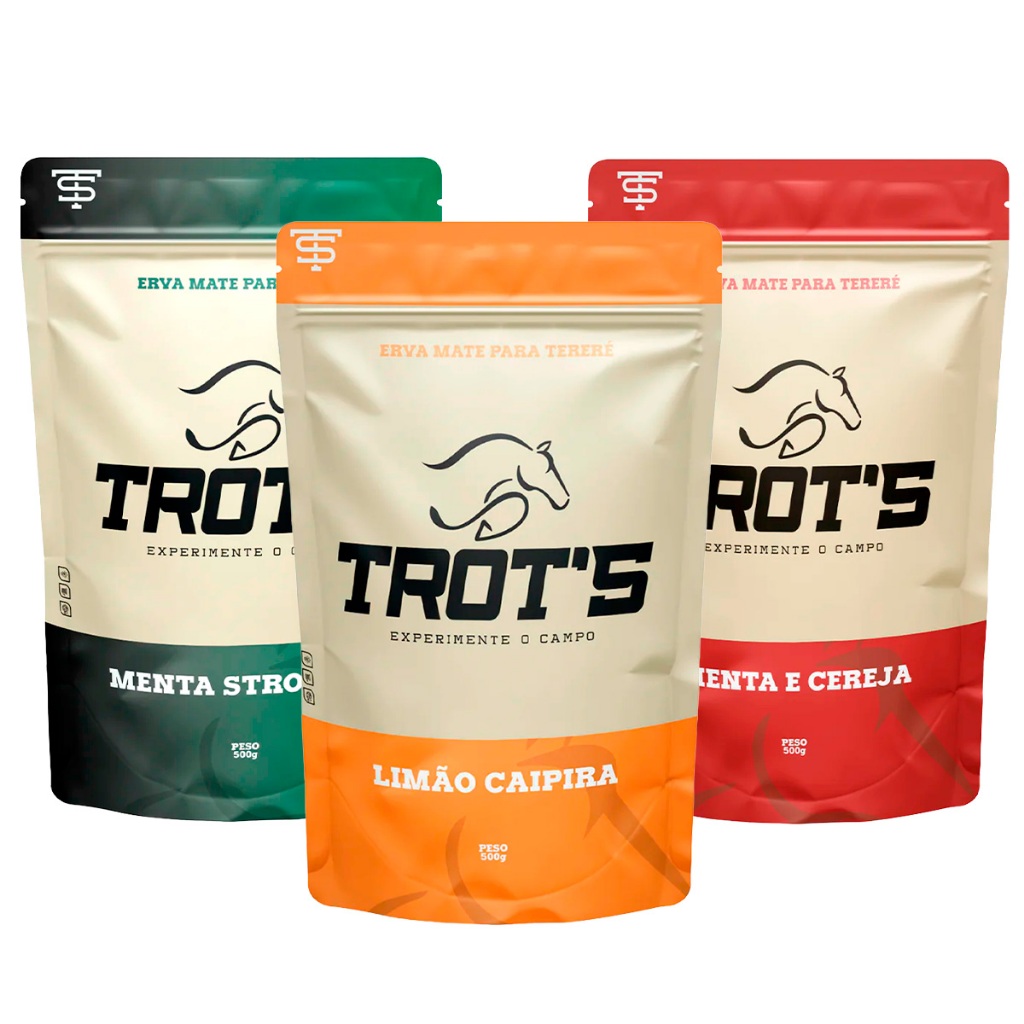 Kit com 3 Ervas Mate TROT'S 500ML - ESCOLHA SABORES em Oferta na Shopee