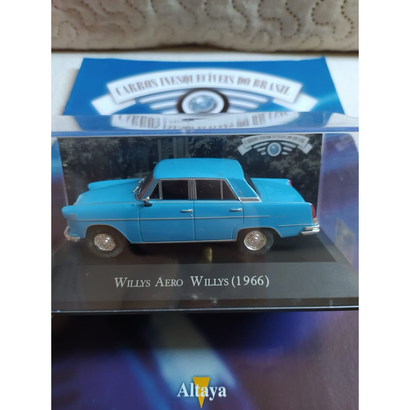 MINIATURA WILLYS AERO WILLYS ANO 1966 PLANETA DELAGOSTINI CARROS INESQUECÍVEIS DO BRASIL
