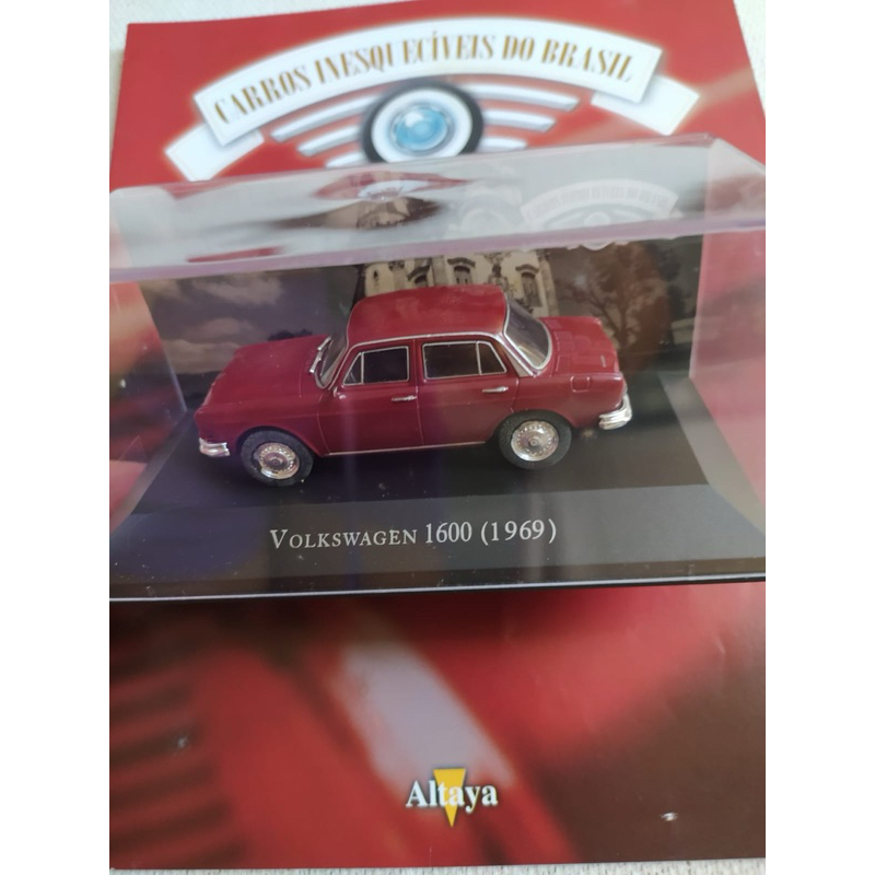 MINIATURA VOLKSWAGEN 1600 ANO 1969 CARROS INESQUECÍVEIS DO BRASIL PLANETA DEL AGOSTINI