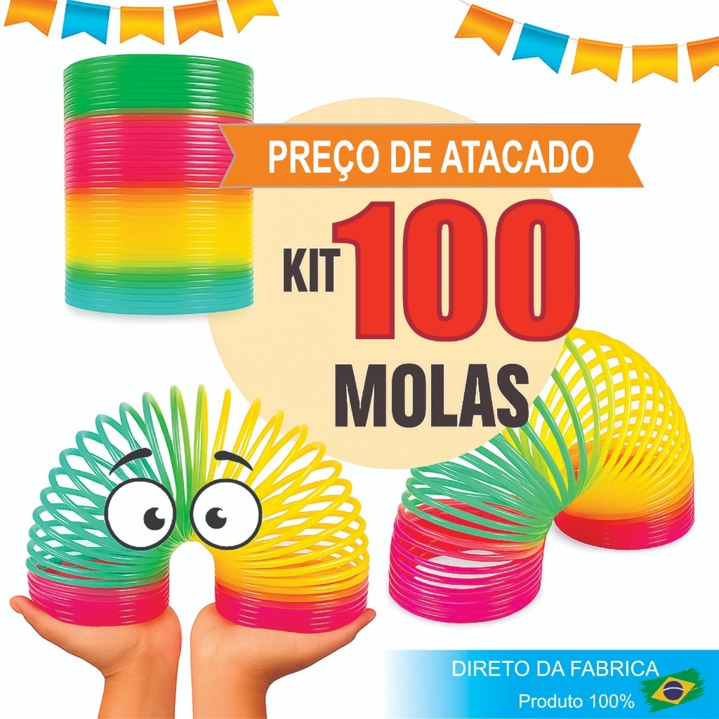100 Mola Maluca Arco Iris Brinquedo Barato Infantil - Atacado