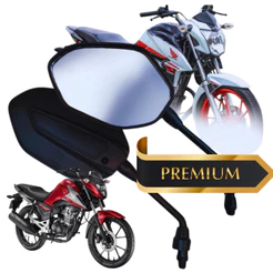 Espelho Retrovisor Preto Honda Cg Titan Fan 125 150 160 2014 2015 2016 2017 2018 2019 2020 Ks Es Esd Ex Start - Par