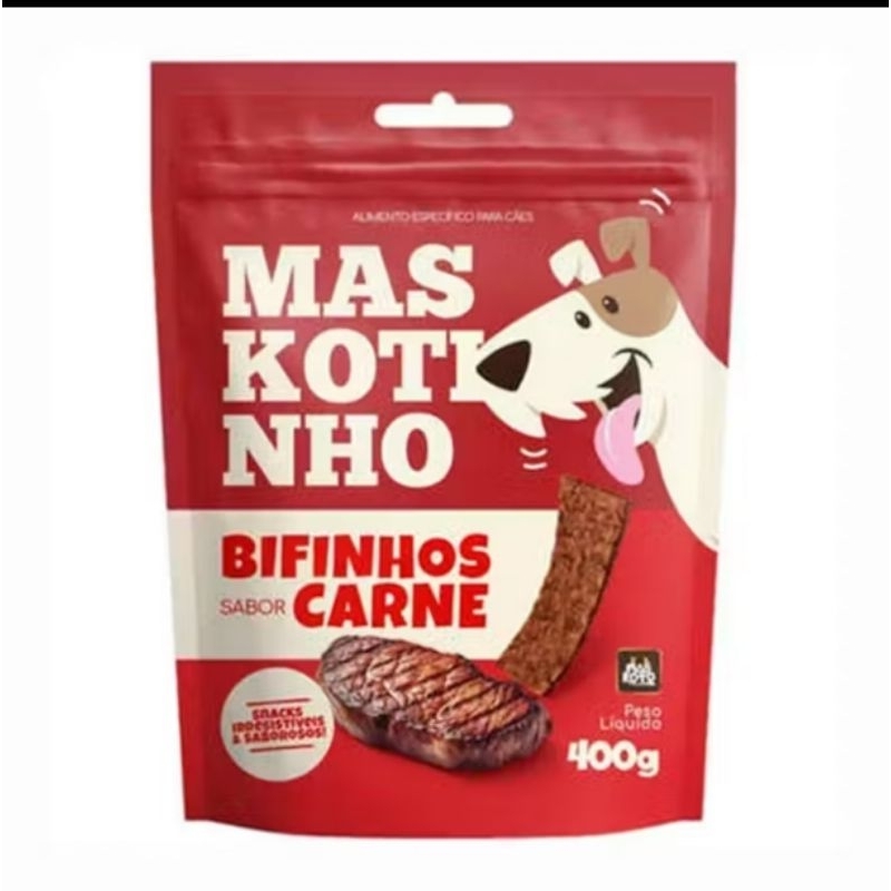 Bifinhos Petisco para cachorro, nos sabores Carne e Frango - 400G, ideial para todos os portes de cachorros