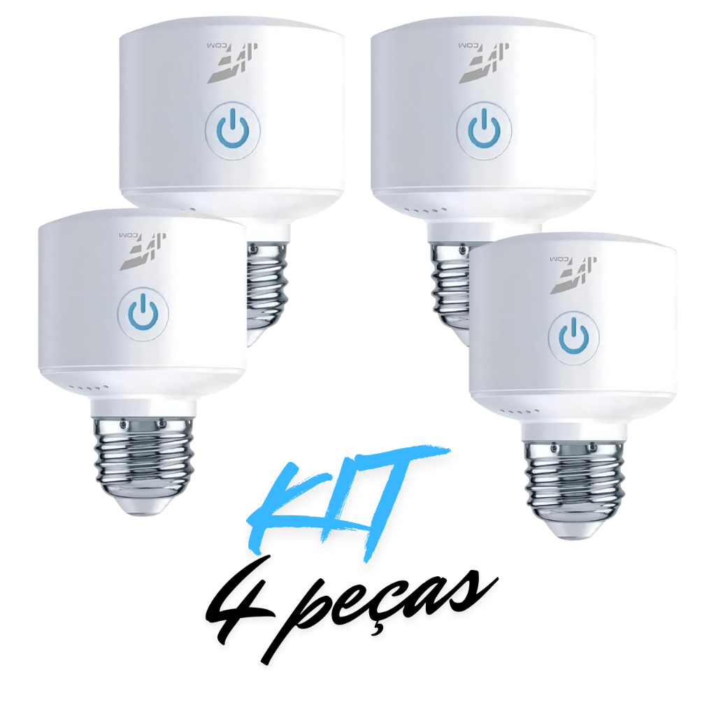 Soquete Lâmpada Inteligente Bocal E-27 Rosca Wifi Automação Bivolt Alexa Google