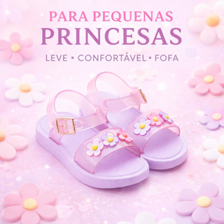 Sandália Baby Menina Conforto Diario Para Bebes Com Solado Seguro Ideal Para Andar No Verão Infantil em Oferta na Shopee