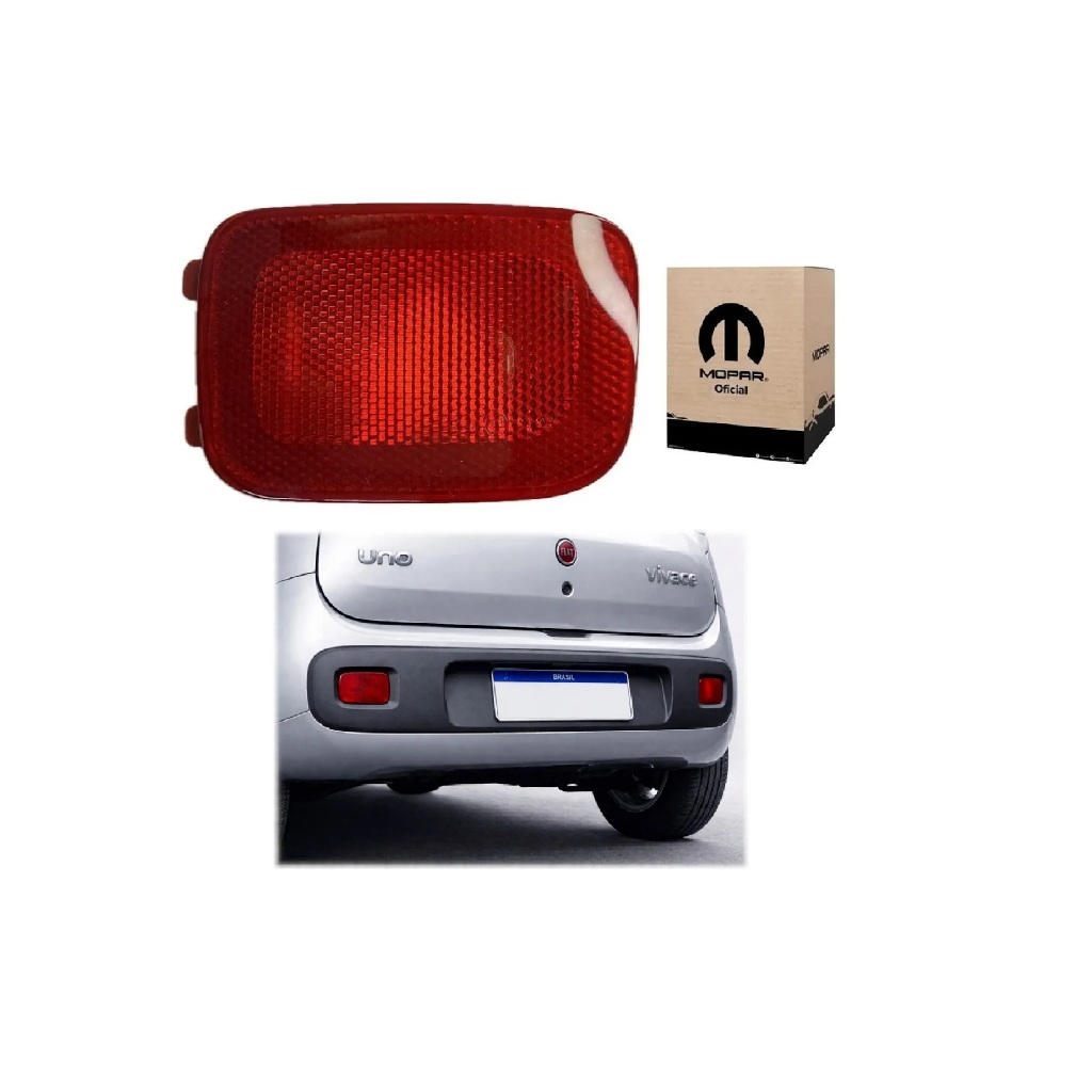 Refletor Direito Parachoque Novo Traseiro Fiat Uno Attractive 2011 2012 2013 2014 2015 2016 2017 2018 2019 2020 Original