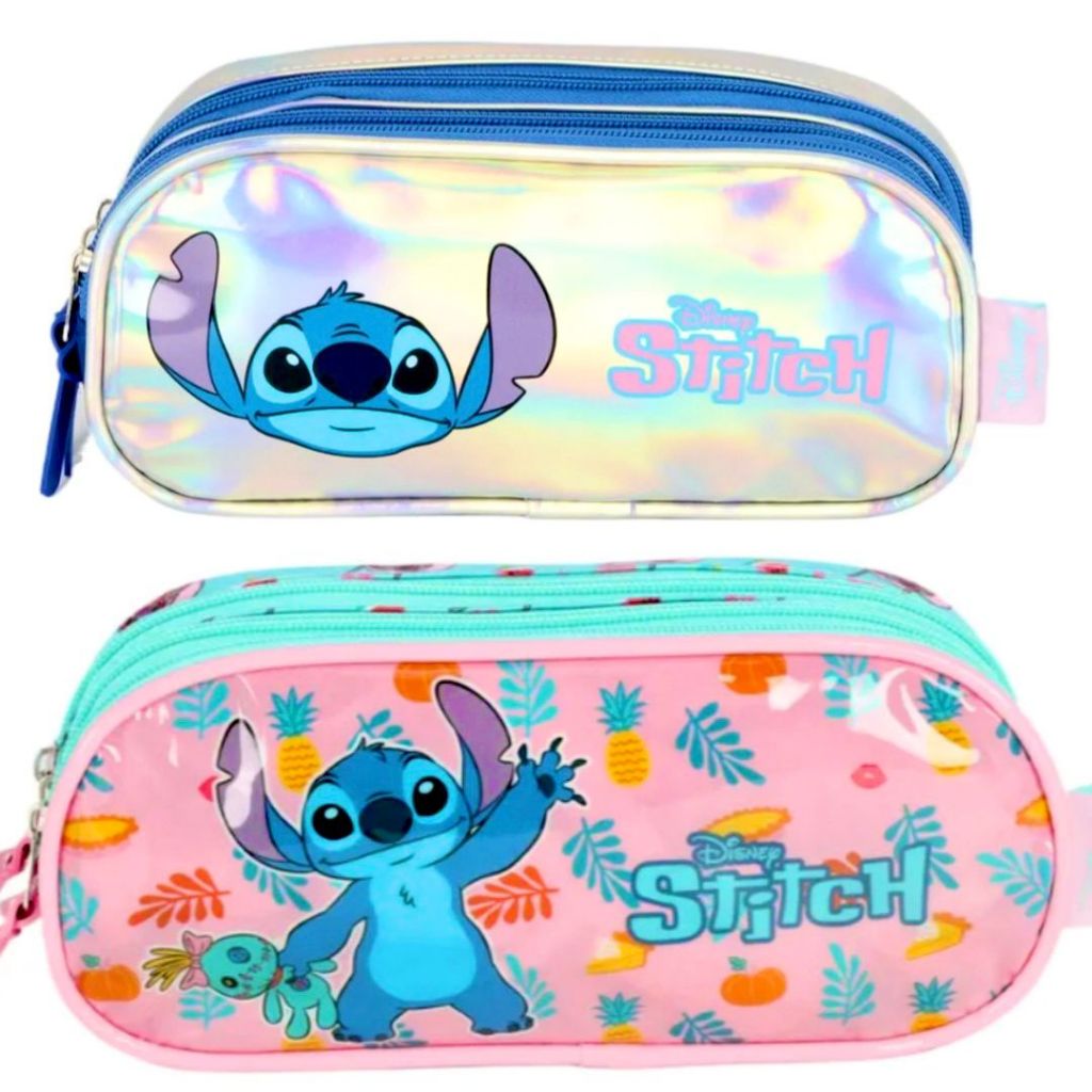 Estojo 3 Ziper Stitch Rosa Ei41555sc0300un em Oferta na Shopee