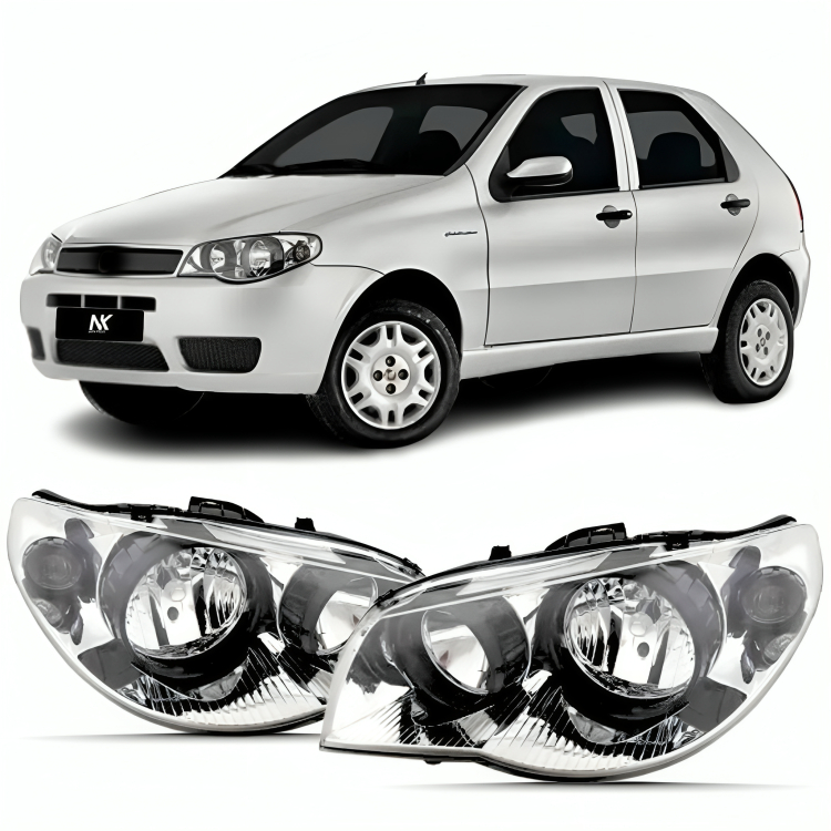 Farol Palio 2004 2005 2006 2007 á 2013 Siena Strada Cromado Aro Preto em Oferta na Shopee