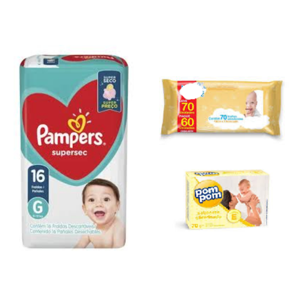 Kit Presente Cha de Bebe Mimo Rifa cha de fraldas visitar bebe mamae maternidade