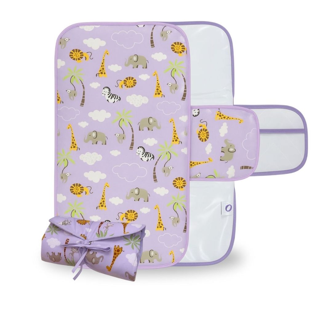 Trocador de Fraldas Para Bebe Portátil com Bolso Impermeável Enxoval Menina Menino Rosa Azul em Oferta na Shopee