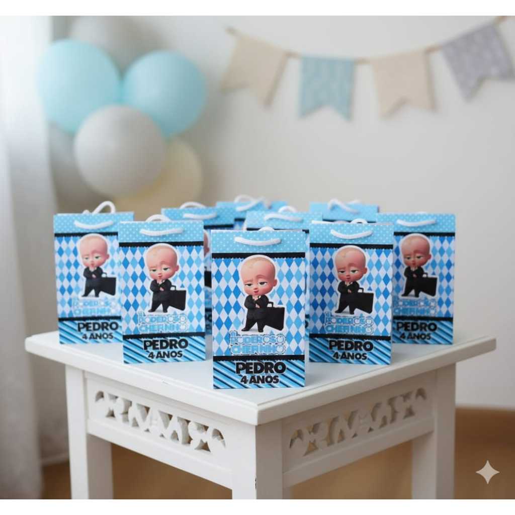 Sacolinha Surpresa Personalizada P- Lembrancinha Festa Infantil- Envio Rápido O Poderoso chefinho pegue e monte