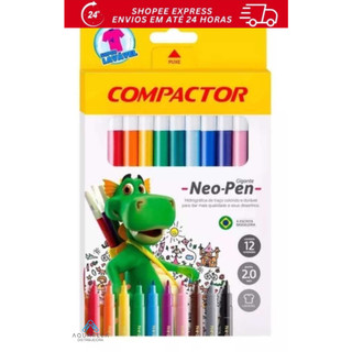 Canetinhas Coloridas Canetinha Kit Canetas Coloridas Caneta Hidrográfica Lavável 12 Cores