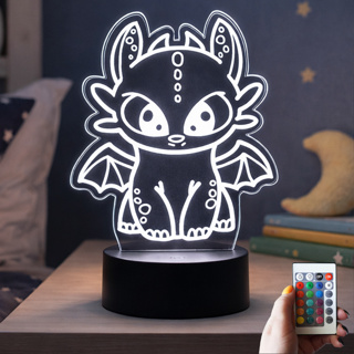Luminária Banguela Como Treinar Meu Dragão LED 3D Infantil Decoração em Oferta na Shopee