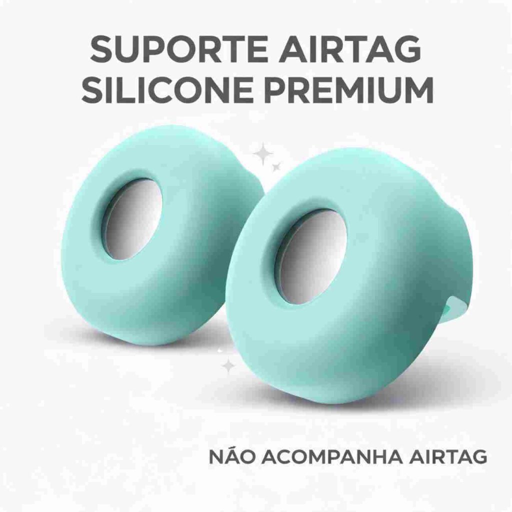 Kit1/2 UN Suporte Silicone Compatível com AirTag | Capa Protetora Leve, Flexível  Resistente Premium