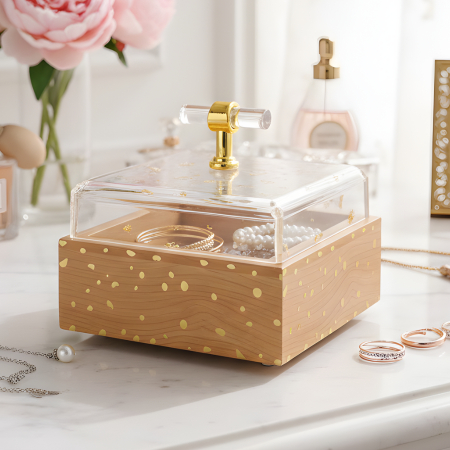 Caixa De Bambu com Fios de Ouro Porta Joias Anel Colar Brincos Caixas De Armazenamento Alta Qualidade