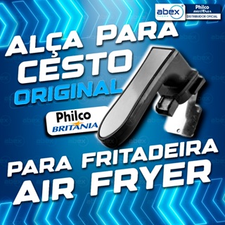Puxador Air Fryer Philco Britania Saúde Inox 3,2L Acessório Cabo Do Cesto Preto 756750 Original em Oferta na Shopee