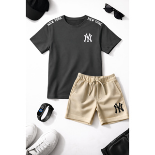 Kit Camiseta Infantil e Bermuda Moletom New York NY + Brinde Relógio de Led em Oferta na Shopee