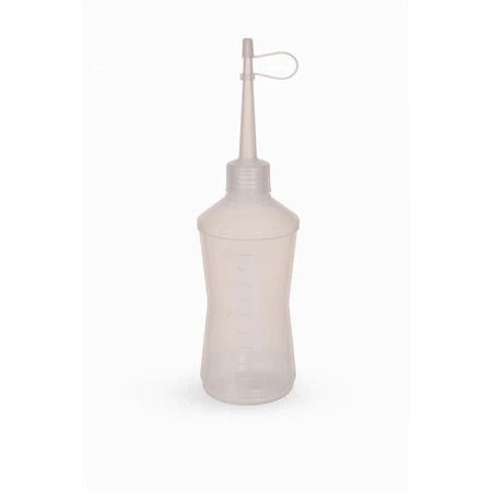 Frasco Almotolia 250ml Plástico Transparente Bico Reto Bisnaga