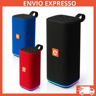 Caixinha de Som Sem fio Bluetooth Portátil Compacta com LED Rádio FM USB Caixa Potente Resistente em Oferta na Shopee