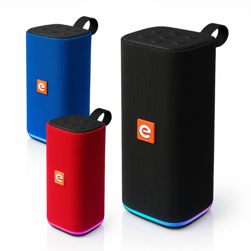 Caixinha de Som Sem fio Bluetooth Portátil Compacta com LED Rádio FM USB Caixa Potente Resistente em Oferta na Shopee