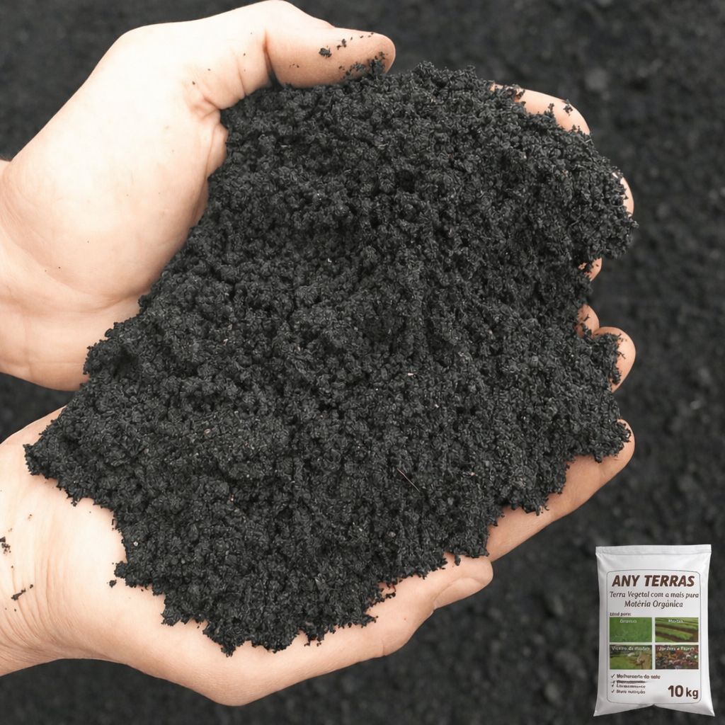 Terra Enriquecida Orgânica Adubada Preta Preparada - Uso em Hortas Flores Plantas em Oferta na Shopee
