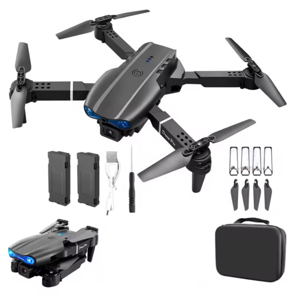 Drone E99 Pro 4K WiFi FPV Dobrável com 2 Baterias e Giroscópio 6 Eixos - Captura Estável e Zoom 50x