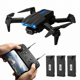Drone E99 Pro 4K Dobrável WiFi FPV com 3 Baterias e Câmera de 50x Zoom