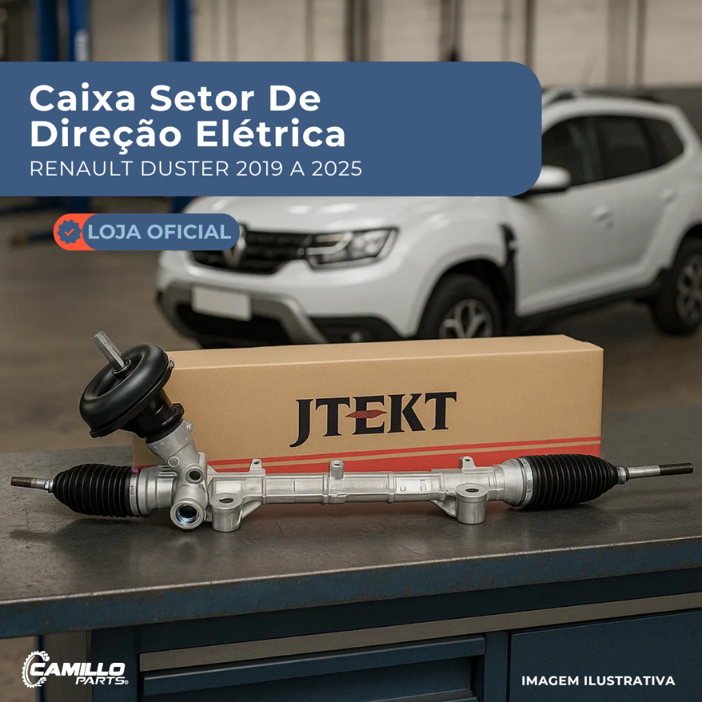 Caixa Setor Direção Elétrica Original Jtekt Renault Duster Oroch Captur 2019 Ate 2025