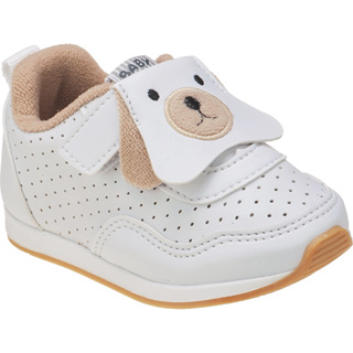 Tênis Bebê Infantil Menino Cachorrinho Fofo Calce Fácil Branco em Oferta na Shopee