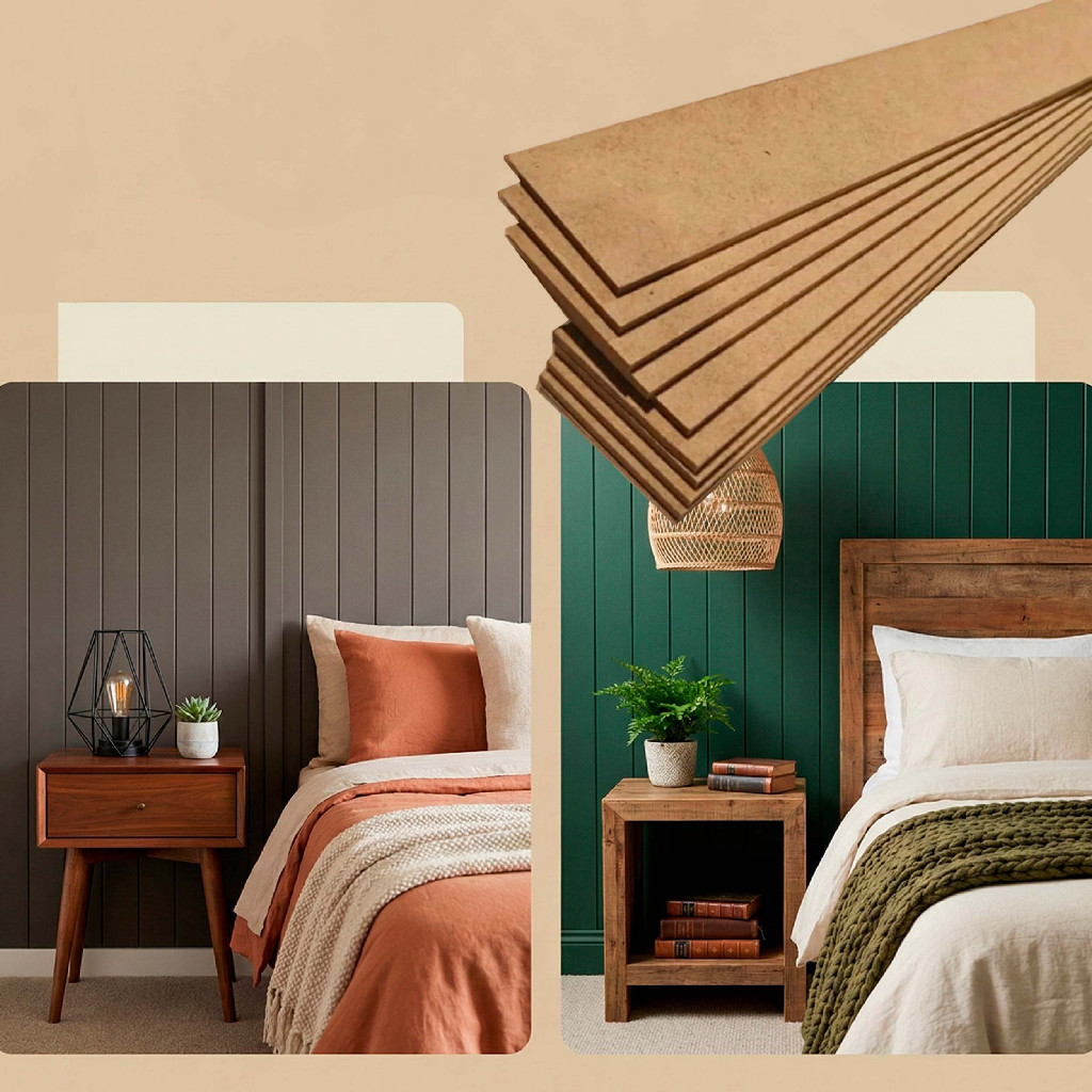 Kit 25 Unidades Ripas Ripado Shiplap Decoração de Parede Sala Grande Cabeçeira Cama Painel Móveis Mdf Quarto