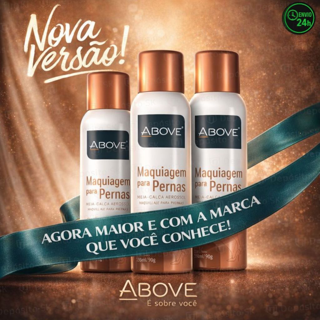 Meia Calça Spray Above Maquiagem Para Pernas Disfarça Esconde Imperfeições 150ml Resistente em Oferta na Shopee