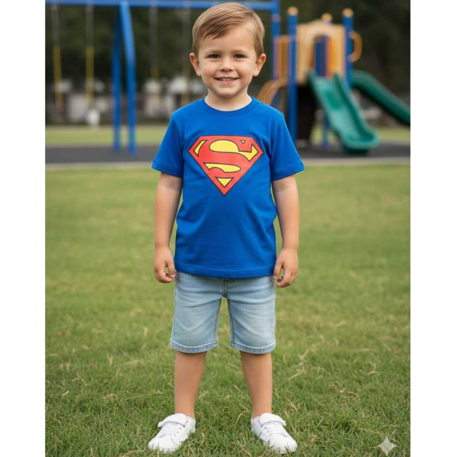 Camiseta Unitária Menino Manga Curta Personagens Sortidos Tamanhos 02 ao 08 100% Algodão