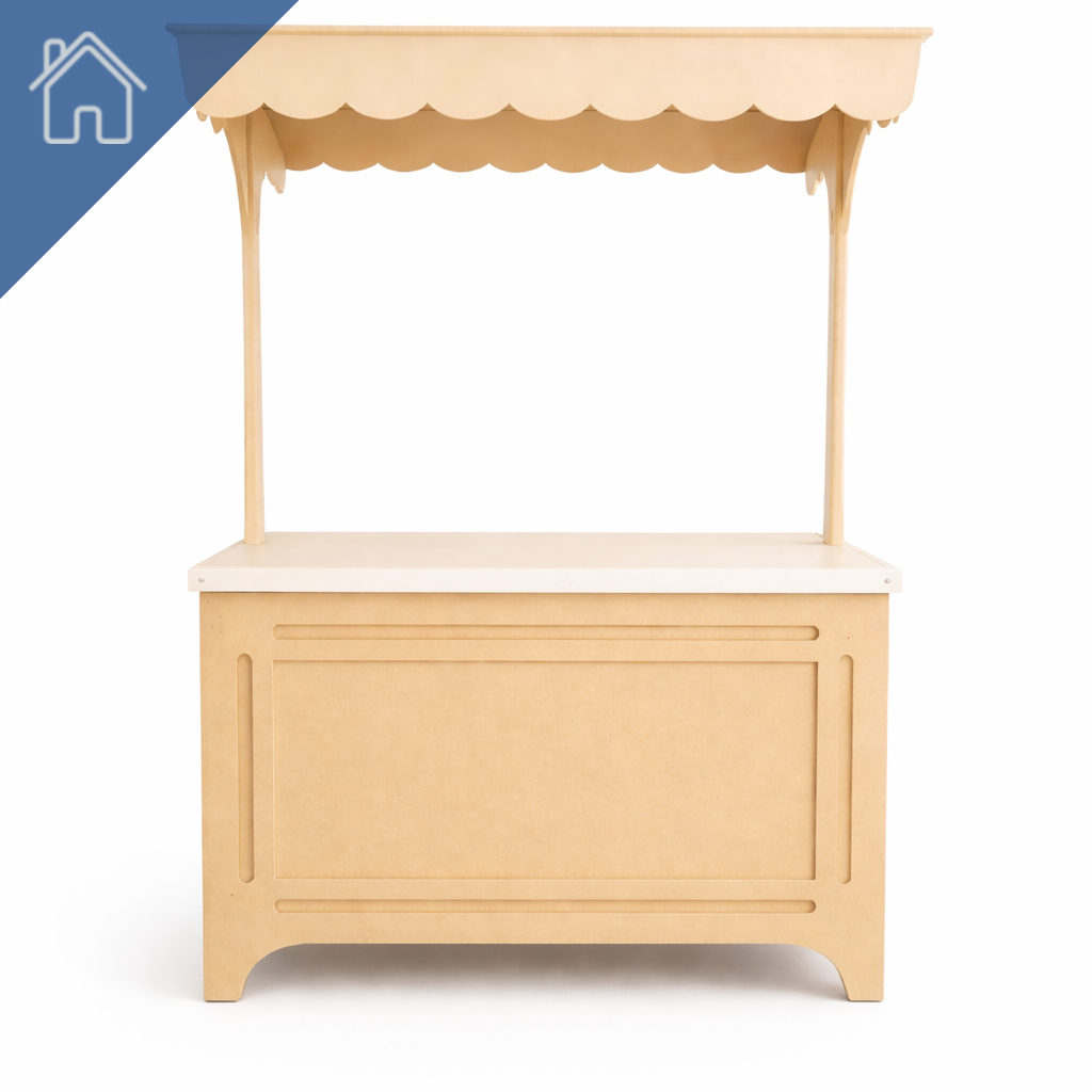 Barraquinha de Festa Decorativo em MDF Cru para Mesa de Doces e Aniversário em Oferta na Shopee