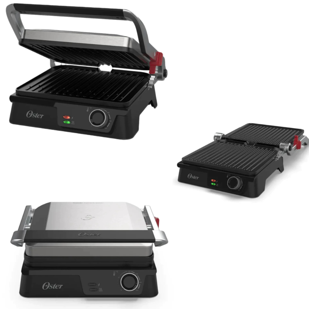 Grill e Sanduicheira Elétrico 2 em 1 Abertura em 180 Graus Oster 127V 110V OGRL610