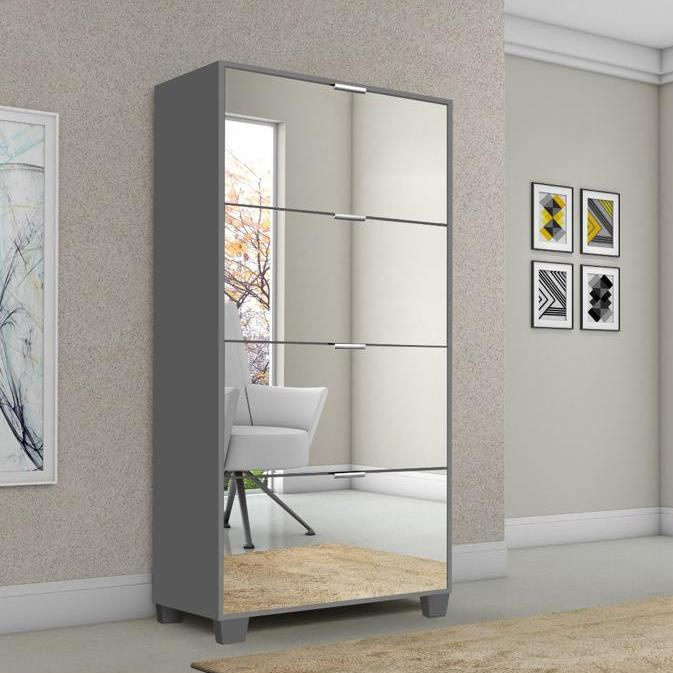 Sapateira Pequim Espelhada 4 Portas - Rede Móveis em Oferta na Shopee