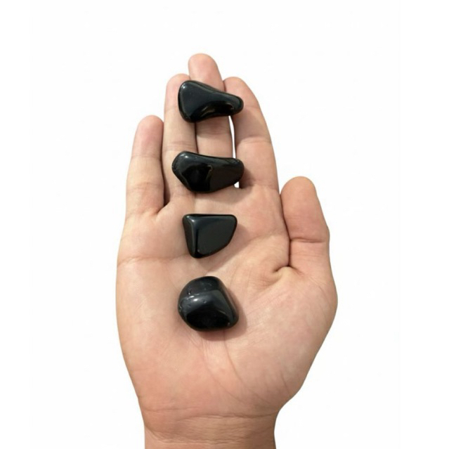 Obsidiana Negra Rolada 10g Proteção, Equilíbrio e Energia 1,5 a 2cm unidade