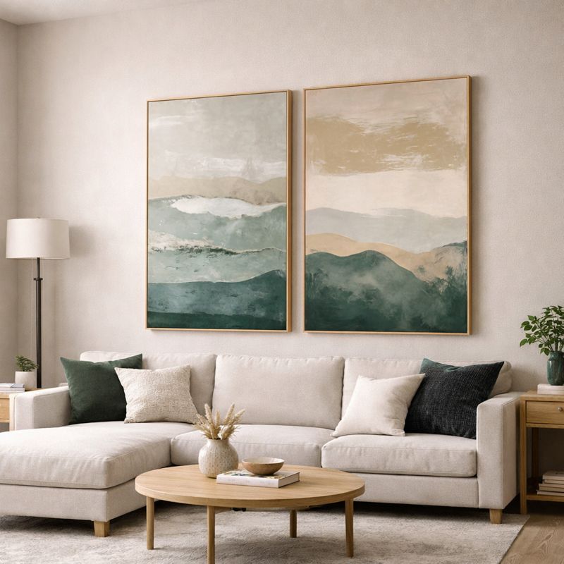 Kit Quadros Decorativos 50×70 Moldura Abstrato Moderno Luxo Sala Quarto