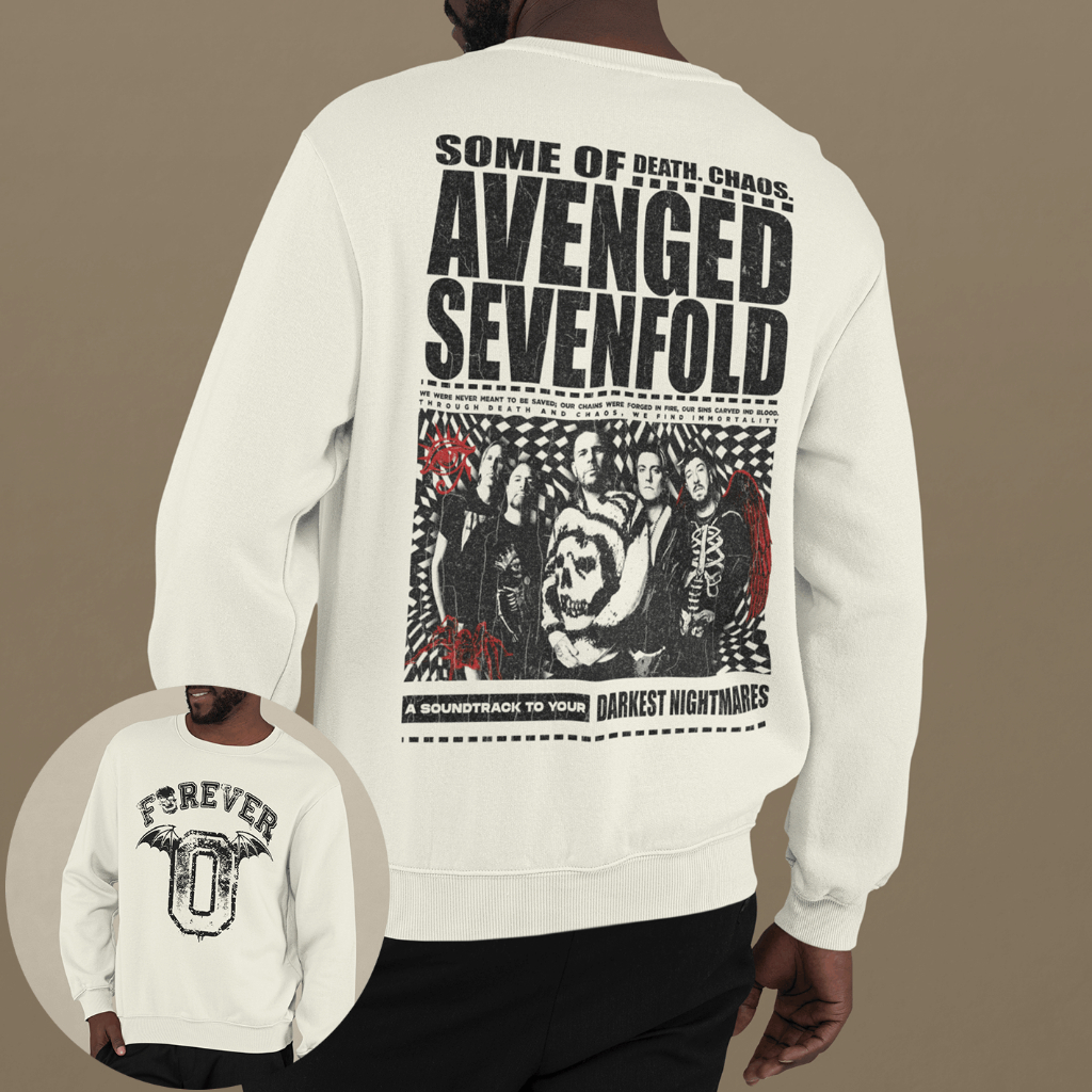 Blusa de Frio Moletom Careca Avenged Sevenfold A7X Forever Skull Banda de Rock N Roll Heavy Metal