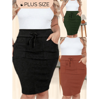 MF PLUS SIZE Saia Lápis Midi Evangélico com Bolso em Oferta na Shopee